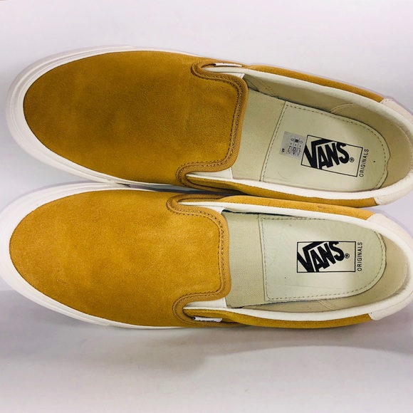 mustard vans slip on